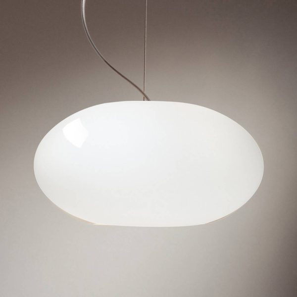 AIH - puristisk hængelampe 28 cm hvid skinnende