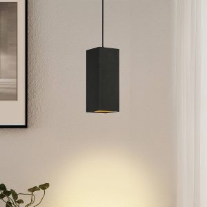 Arcchio Marilena hængelampe, kantet, sort