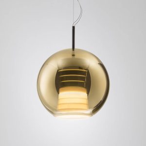 Fabbian Beluga Royal - LED-hængelampe, guld, 30 cm