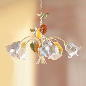Flora hængelampe i florentinsk stil, 5 lyskilder