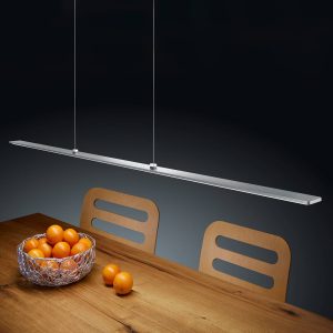 Helestra Lexx LED-hængelampe, mat nikkel EasyLift