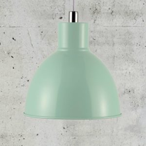 Pop hængelampe med metalskærm, grøn