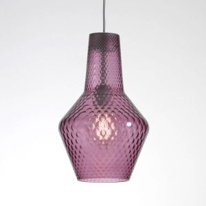 Romeo hængelampe 130 cm, ametyst glas