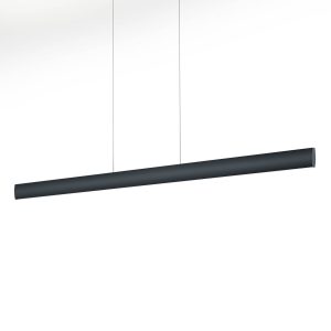 Runa LED-hængelampe, sort, længde 132 cm