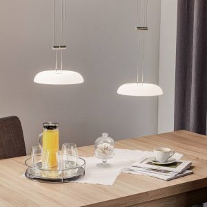 BANKAMP Vanity hængelampe, 2 lyskilder, mat nikkel