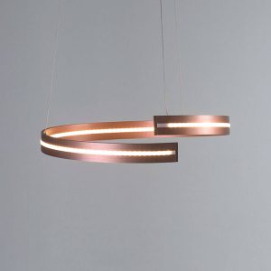 Bopp Break LED-hængelampe, 40 cm, rosaguld