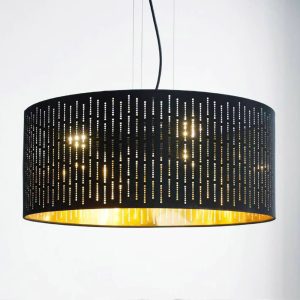 Varillas hængelampe, sort og guld, 53 cm
