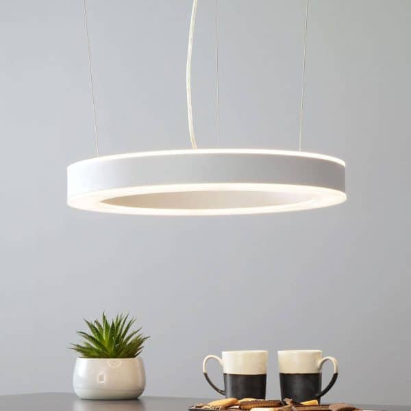 Arcchio Pietro LED-hængelampe, sølv, 50 cm, 60 W