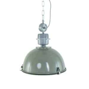 Bikkel - olivengrøn industri-hængelampe