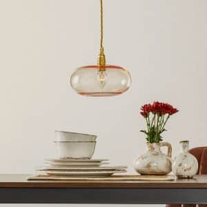 EBB & FLOW Horizon hængelampe rosé-guld, Ø 21cm