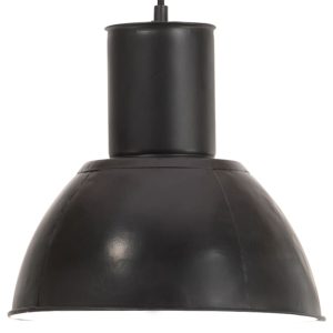 vidaXL hængelampe 25 W rund 28,5 cm E27 sort