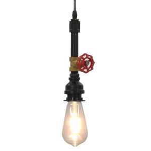 vidaXL hængelampe vandhanedesign E27 sort