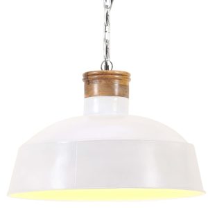 vidaXL industriel hængelampe 32 cm E27 hvid