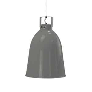 Jieldé-glans C360 hængelampe, blank grå Ø 36 cm