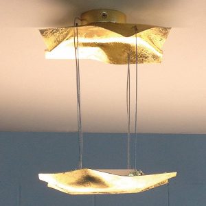 Piccola Crash - bladguldsbelagt hængelampe