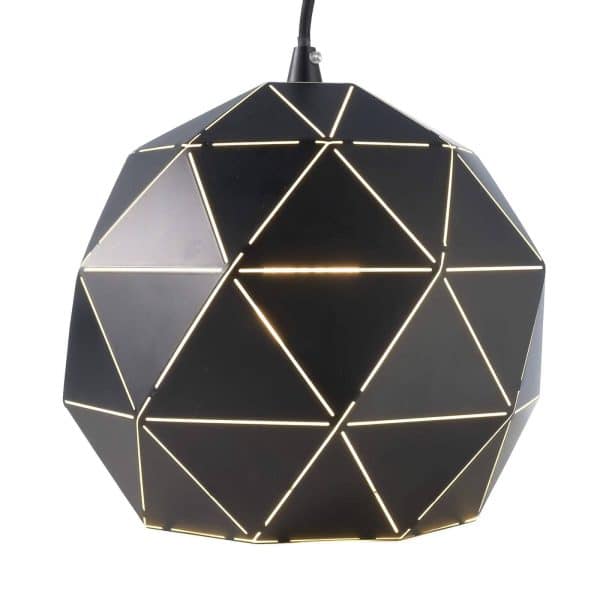 Asterope hængelampe, Ø 25 cm rund, sort