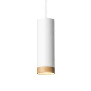PHEB LED-hængelampe, hvid/eg