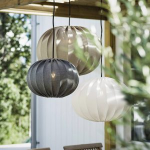 PR Home Hilma hængelampe udendørs, grå Ø 60 cm