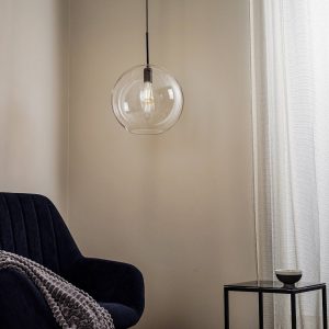 Sphere XL hængelampe med glasskærm