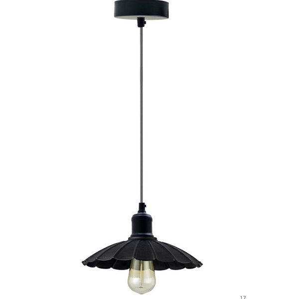 Sort industrielt design køkkenlampe E27 hængelampe retro pendellampe lampe lys