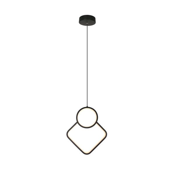 12W hængelampe - 280x1800mm, 4000K, Sort, LED, Metal, Hus. - Kulør : Neutral