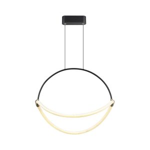 16W LED Hængelampe - Pendel, 500mm, 4000K, Sort hus. - Kulør : Neutral