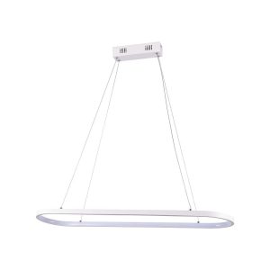 24W Hængelampe - LED, 80x20x100cm, 3000K, Hvid, Hus. - Kulør : Varm