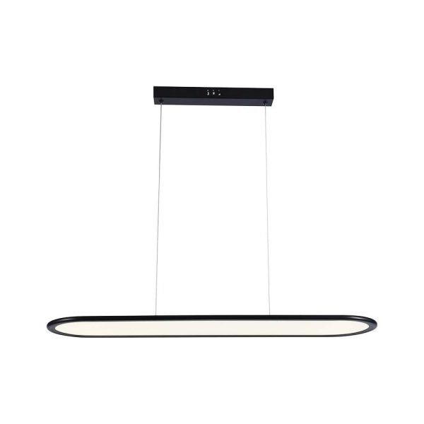 24W LED hængelampe - 80x100cm, 4000K, sort, hus. - Kulør : Neutral