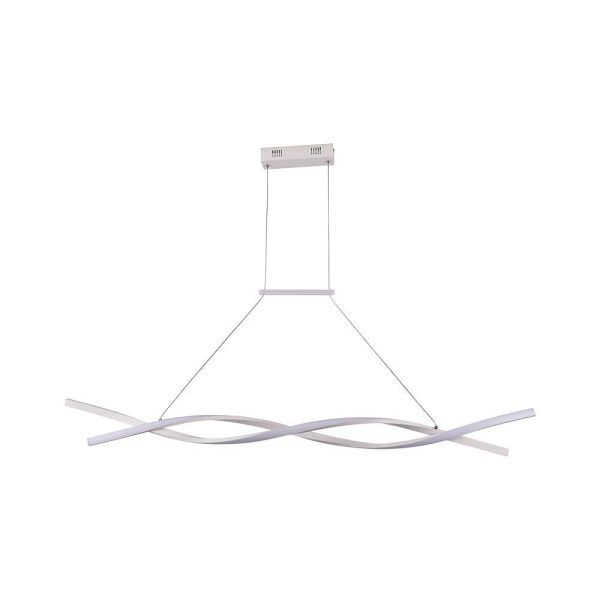30W LED Hængelampe - 120x100cm, 3000K, Hvid hus. - Kulør : Varm