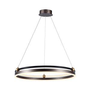 30W LED Hængelampe Enkeltring - 3000K, Kaffe, hus - Kulør : Varm