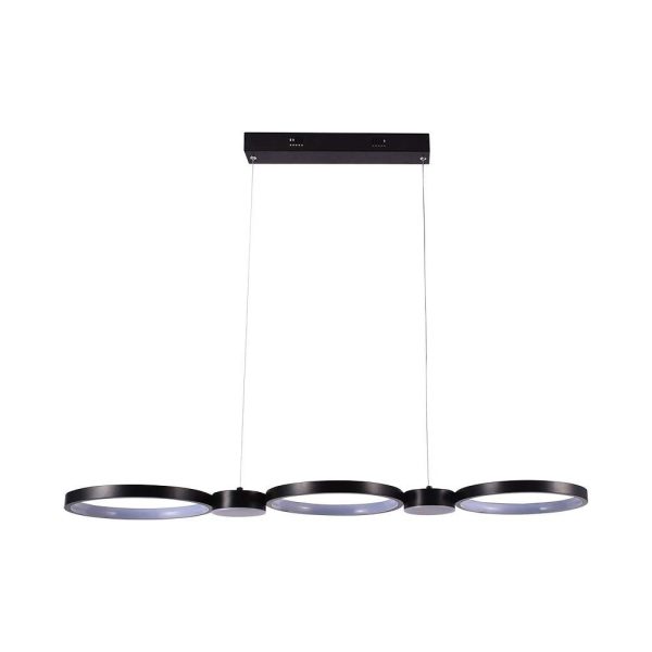 38W Hængelampe - LED, 95x100cm, 3000K, Ren Sort. - Kulør : Varm