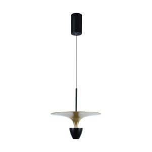 9W Hængelampe - 30x320x100cm, 4000K, Sort+Guld - Kulør : Neutral