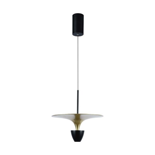 9W Hængelampe - 30x320x100cm, 4000K, Sort+Guld - Kulør : Neutral