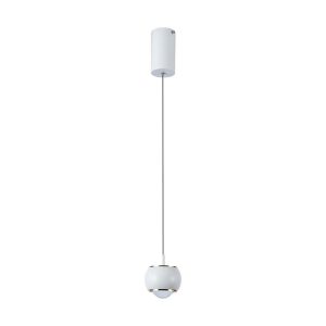 9W Hængelampe - LED, 10x10x100cm, 3000K, hvid, hus - Kulør : Varm