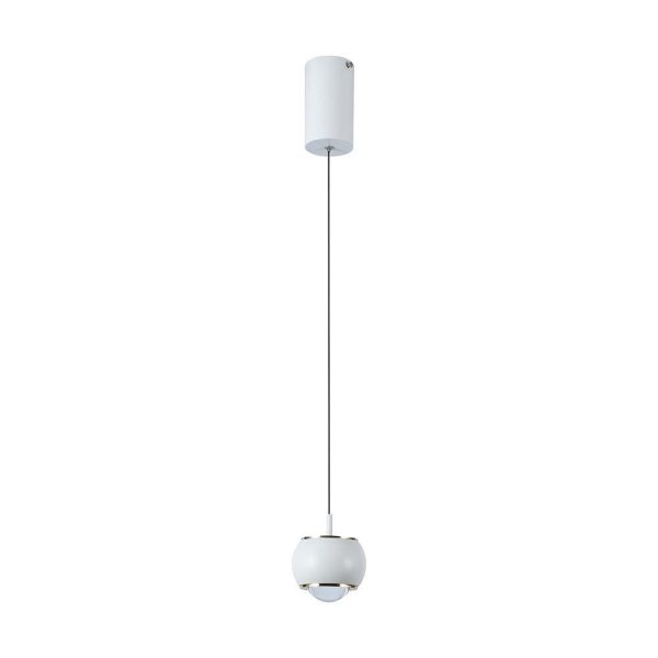 9W Hængelampe - LED, 10x10x100cm, 3000K, hvid, hus - Kulør : Varm