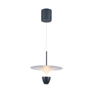 9W LED Hængelampe - 30x320x100cm, 3000K, Hvid+Grå, hus - Kulør : Varm