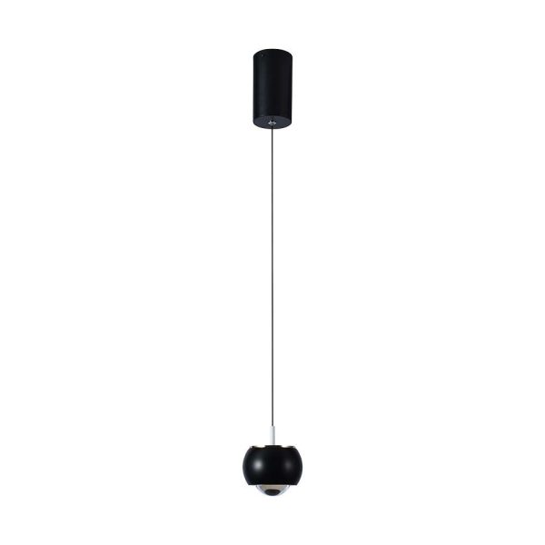9W hængelampe - 10x10x100cm, 3000K, Sort hus - Kulør : Varm