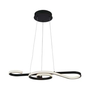 LED Hængende Dekorativ Lampe - L700x250, 3000K, Sort, Hus. - Kulør : Varm