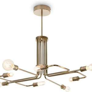 Triumph, Hængelampe, E27 max 8 x 60W, E27, messing/brændt, metal, Ø920xH660mm