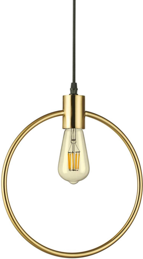 Pendel lampe Ideal Lux Abc Hængelampe Loftslampe Messing Justerbar Højde 38-247 cm E27