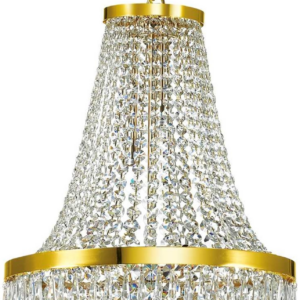 Pendel lampe Ideal Lux Caesar Ø45 cm - luksus indendørs hængelampe justerbar højde 90-185 cm guld