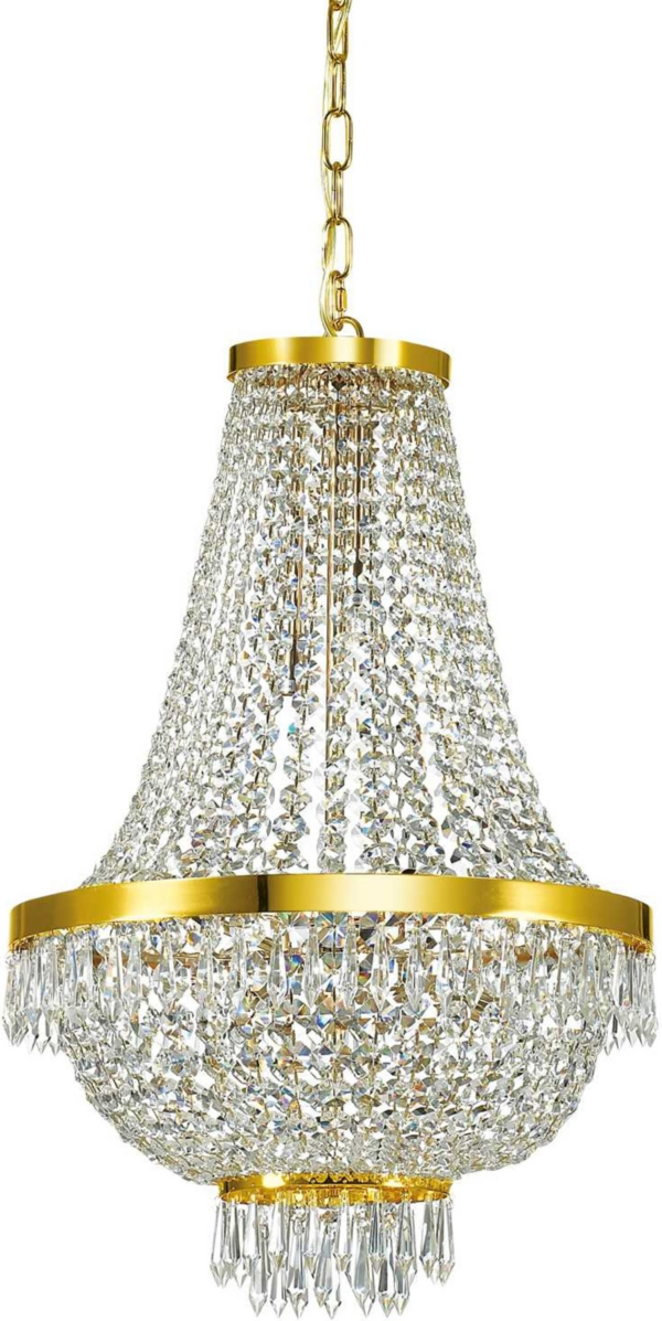 Pendel lampe Ideal Lux Caesar Ø45 cm - luksus indendørs hængelampe justerbar højde 90-185 cm guld