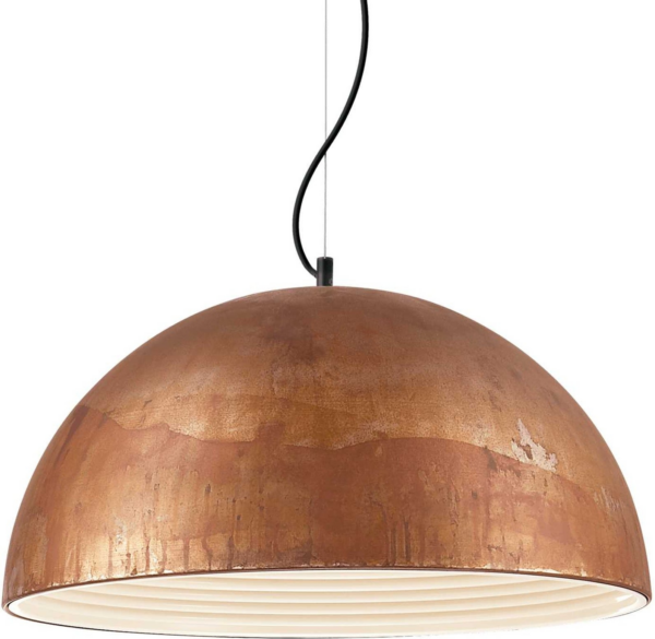 Pendel lampe Ideal Lux Folk Ø500 corten metal hængelampe justerbar højde