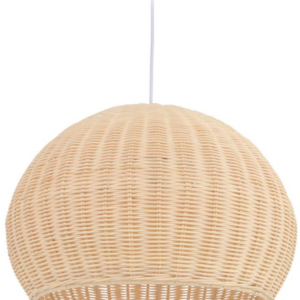 Pendel lampe Kave Home Deyarina - rustik rattan hængelampe natur Ø45 x H30 cm