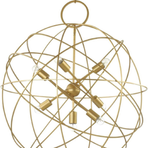 Pendel lampe hængelampe Ideal Lux Konse metal guld satin Ø80 x H126-198 cm