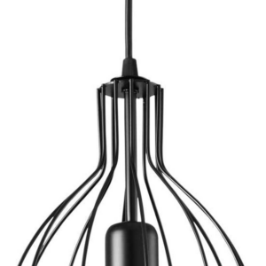 Pendellampe Ideal Lux Ampolla sort metal Ø205 mm justerbar H450-1140 hængelampe