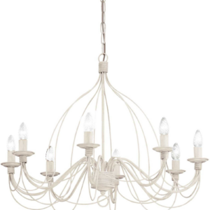 Pendellampe Ideal Lux Corte hængelampe Ø800 mm justerbar højde 800-1150 mm metal hvid