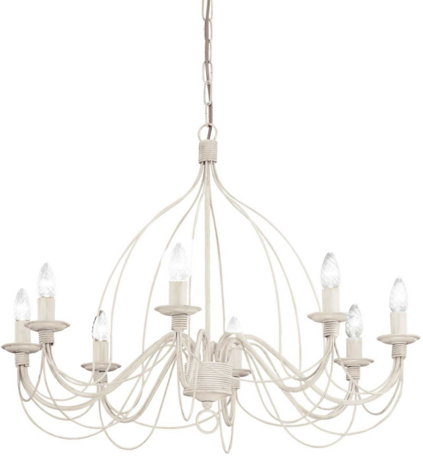 Pendellampe Ideal Lux Corte hængelampe Ø800 mm justerbar højde 800-1150 mm metal hvid