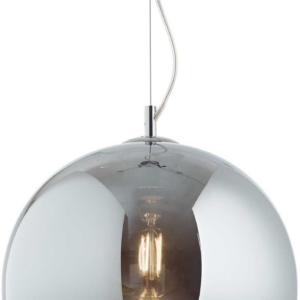 Pendellampe Ideal Lux Nemo hængelampe Ø300 x H320-2410 mm justérbar krom/gennemsigtigt glas