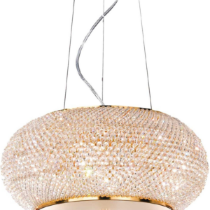 Pendellampe/hængelampe Ideal Lux Pasha Ø450 H250-2340 mm guld metal glas